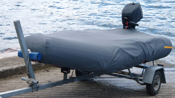 Inflatable boat cover